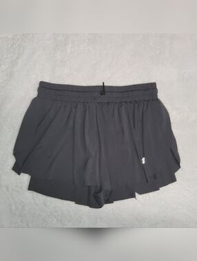 Women's Keiki Kona Charcoal Athletic Shorts with Elastic Waistband